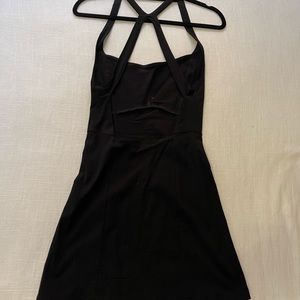 Free people black mini dress with back cutout